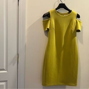 Calvin Klein Women's Scuba Cold Shoulder Sheath Dress